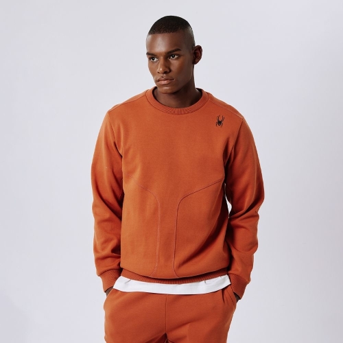 스파이더  남성 볼륨 라드패드 셋업 맨투맨 티셔츠 SPJFCNRL302MDOR