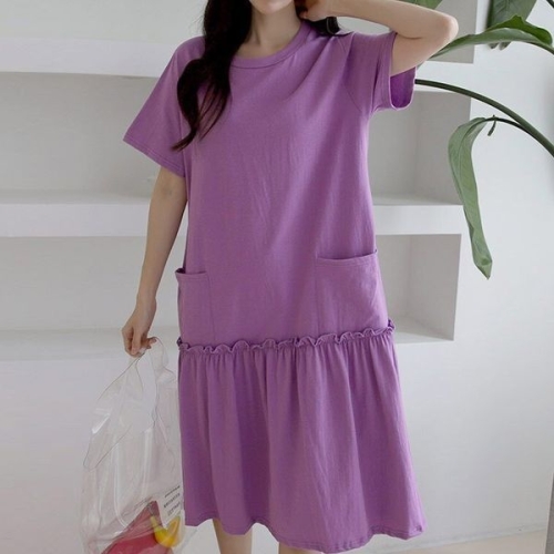 아이우먼 컬러감좋은프릴원피스 YYV089M508 빅사이즈