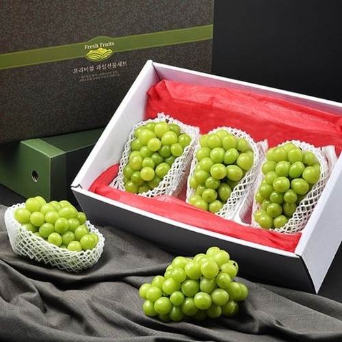 사과랑 자연맛남 에어셀포장 샤인머스켓 3kg 3수 과일 선물세트