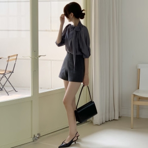 아뜨랑스 얼리어텀 탄탄원단/군살커버핏 모즈 하이웨스트 베이직 숏 팬츠 ps5393