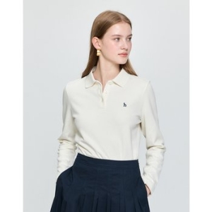 헤지스레이디스 여성 클래식핏 더블페이스 긴팔 폴로셔츠 HSTS5DC81IV
