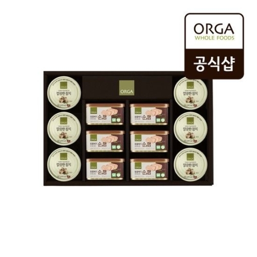 올가홀푸드  동물복지 순햄 참치캔 혼합 선물세트 2호
