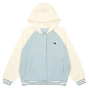 에꼴리에 HC14 배색라글란 바시티 후드 점퍼 배색라글란 바시티 후드 점퍼 22D01 S23739807