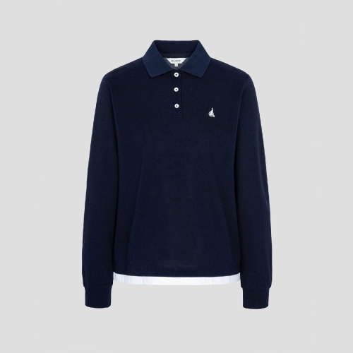 빈폴레이디스 여성 레이어드 디테일 긴소매 피케 티셔츠 BF5841C91R