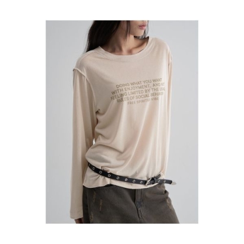 에잇세컨즈 ltgt 빈티지 오버핏 레터링 티셔츠 베이지 165841AY1A 162617