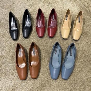 슈썸 레더 스퀘어 펌프스 뮬 로우힐 LK-Q816 S8352749