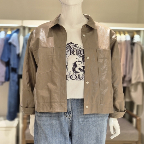 벨라디터치 V3F3JK23 여성 루즈핏 인조가죽 점퍼