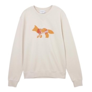 메종키츠네 폭스 카페 키츠네 클래식 스웨트셔츠 라떼 / SPCKU00303-P203