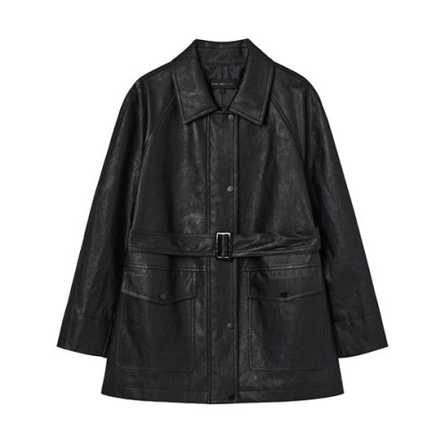 올리브데올리브 여성 트렌치형 인조가죽 자켓 OL5AJ8070