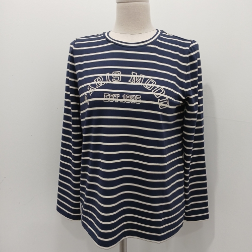 샤트렌 HCEFTS803 스트라이프 라운드 티셔츠_GN