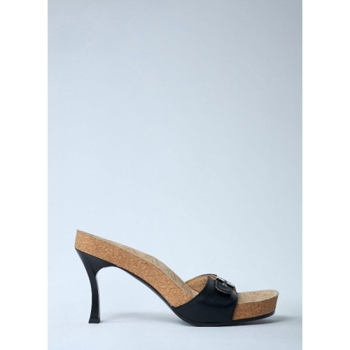 발렌시아가 스쿨 스무스 그레인 가죽 힐 샌들 827465 WB2U1 1180