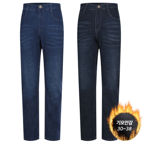 리빌모아 남자 겨울 베이직 기모 워싱 데님 청바지 LV-JEK-BNPL908