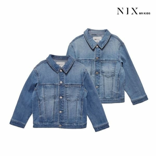 닉스 키즈 유니 베이직 데님 트러커 FKQRDUA701P 라이트인디고 120