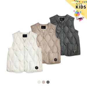 닉스 키즈 유니 퀼팅 덕다운 경량 베스트 FKQWCVE701P 다크카키 120