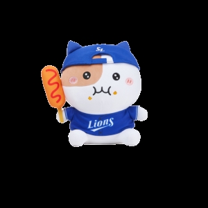 삼성전자  라이온즈 x 쫀냐미 플러시 돌 화이트 블루 Lions Zzonnyami Plush Doll White 937366