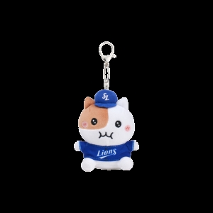 삼성전자  라이온즈 x 쫀냐미 플러시 키링 화이트 블루 Lions Zzonnyami Plush Keyring White 937356