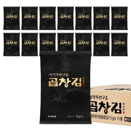 성경식품 지도표성경김 두번구운 곱창김 15g