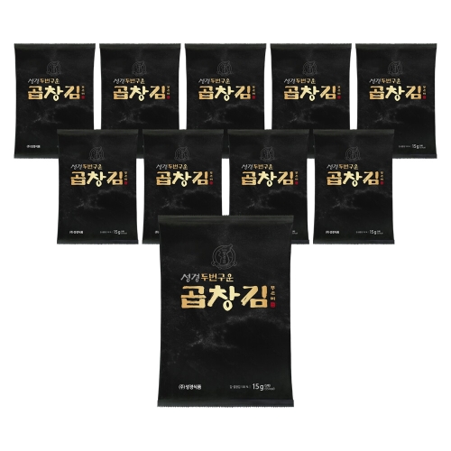 성경식품 지도표성경김 두번구운 곱창김 15g