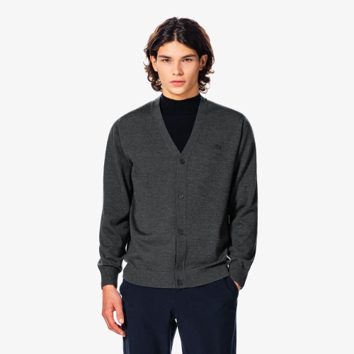 라코스테 남성 브이넥 소방모 가디건_AH797E-55N 050