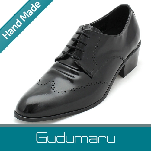 구두마루 4cm 키높이 구두 ---천연소가죽 남성 정장 신사화 옥스포드 남자구두 GDL704513K천연소가죽 수제화 245mm
