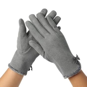체리쉬 리본 터치 장갑 그레이 스마트 여자 보온장갑 WD1AE6B 35425549