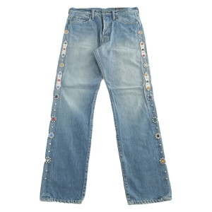 캐피탈 잡화 14온즈 몽키시스코 잼스톤 데님 팬츠 라이트블루 EK-1174L