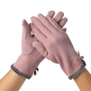 체리쉬 리본 터치 장갑 핑크 스마트 여자 보온장갑 WD1AE6635426948