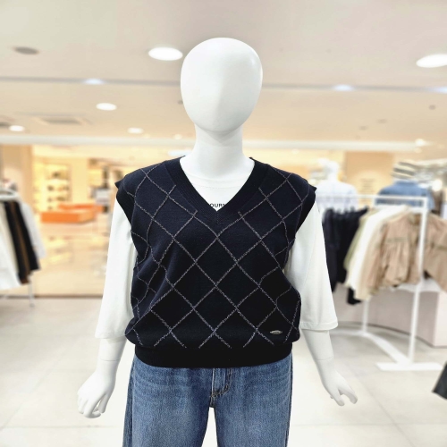 올리브데올리브 MARIO 다이아 V넥 니트 베스트 YK5AV602