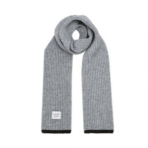 질스튜어트 여성 그레이 라인배색 울캐시미어혼방 머플러_JAMU4F920G2