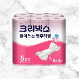 크리넥스 빨아쓰는 위생행주 핑크 45매 (6입)