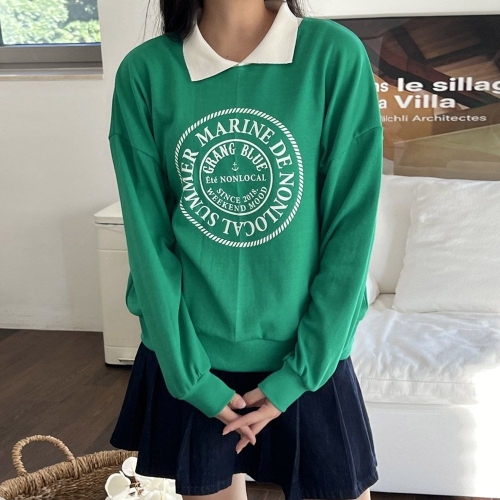 아이우먼 위캔드카라맨투맨티셔츠 YYV110M508 빅사이즈