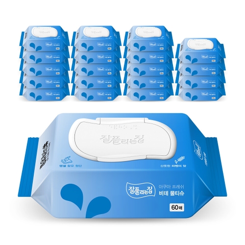 잘풀리는집 아쿠아 프레쉬 비데 물티슈 60매