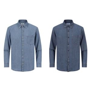 에디션 남성 겨울 버튼다운 샴브레이 데님 셔츠 NNF4WC1623 2종