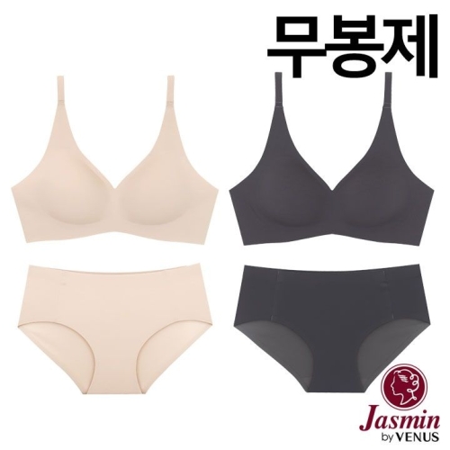 자스민 by 소프트터치 젤리퓨징 프리컷 패드고정 누디브라팬티2종 JBA031_032 S-XL