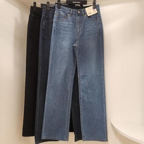 뱅뱅 HC15 봄 가을 허리인밴드 스판 슬림일자 청바지 NQM245