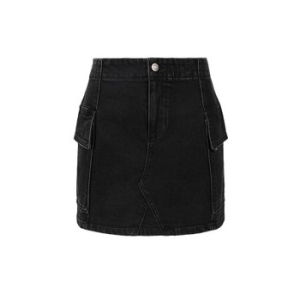 게스 여성 청치마 카고 데님 스커트 블랙 YO6D3581