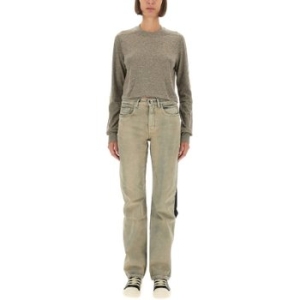 우바 다크쉐도 이릭오웬스 크롭 크루넥라인 심 디테일 티셔츠 DS02E7200 JGM178