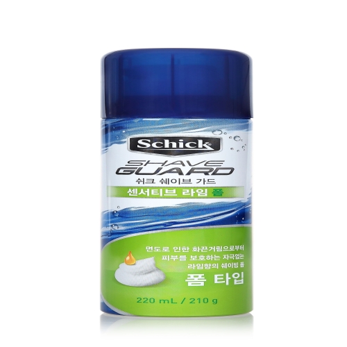 쉬크 쉐이브가드 센서티브 라임폼 220g