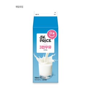 5K프라이스 3컵우유 750ml