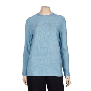 프렐린 스카이블루 라운드 니트 풀오버.RWP224S12