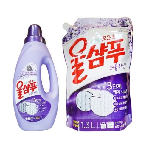 울샴푸 퍼플 라일락 1L + 리필 1.3L