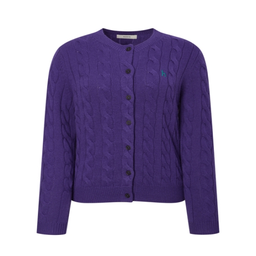 헤지스레이디스 여성 캐시미어 블렌디드 케이블 가디건 HSSW5DC84V2