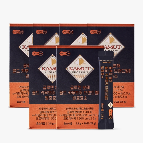 서울약사신협 락토온 글루텐 분해 골드 카무트 브랜드밀 발효효소 2.5g 30포