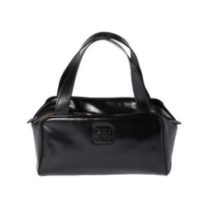 미우미우 레더 탑 핸들 백 블랙 5BB182-2IEO-F0002