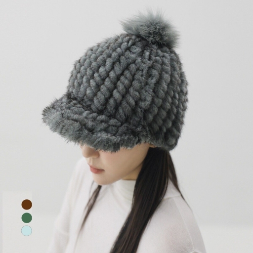 KARRA 니팅밍크100방울캡모자_A5W0009