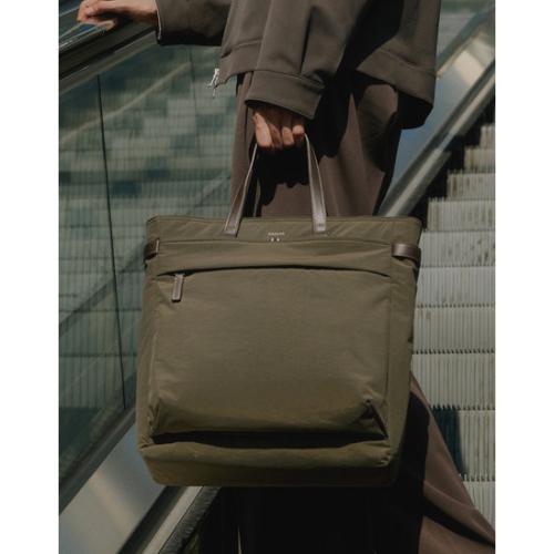 헤지스 HATCH-BAG 남성 카키 나일론 토트백_HJBA5F331K2