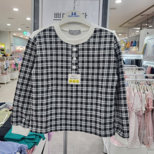 쁘띠앙팡 보네체크티셔츠 PCW52BTS107 575964_PCW52BTS107