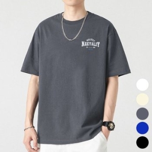 데일리룩 남성 여름티셔츠 반팔티셔츠 기본스타일 WFJL1UD