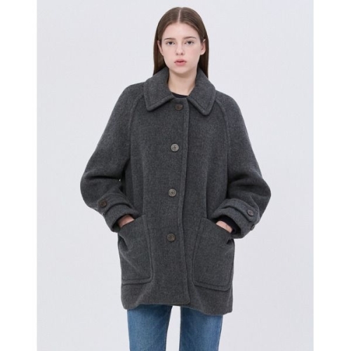 헤지스레이디스 여성 울100 포켓 하프 코트 WSCO4D005G2