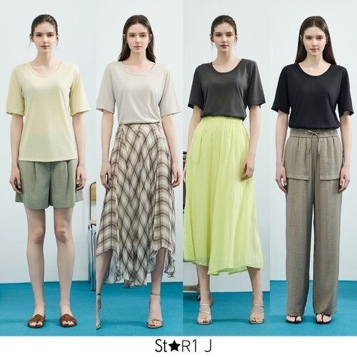 스타일제이 25 Summmer 프렌치 린넨 블랜드 티셔츠 4종_667082